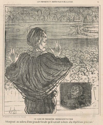Az első előadás este alkotó: Honoré Daumier