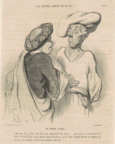 Indiából származó szokás alkotó: Honoré Daumier