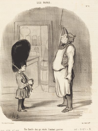 Egy család, ahol a harcos ösztön lakozik alkotó: Honoré Daumier