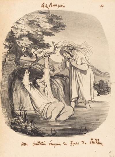 Zephir polgári utánzata Prudhontól alkotó: Honoré Daumier