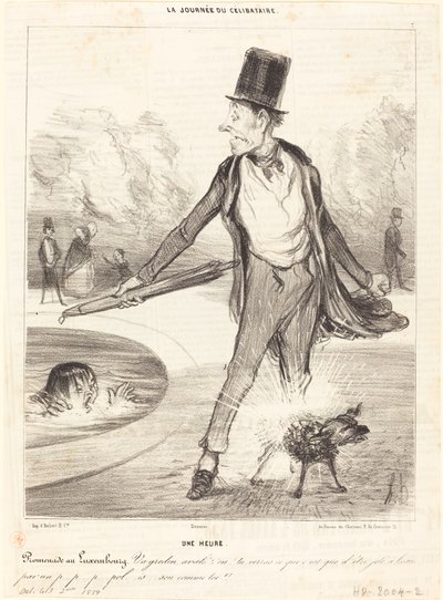 Egy óra – Séta Luxembourgban alkotó: Honoré Daumier