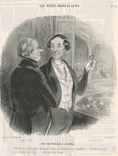 Szeretőnő az operában alkotó: Honoré Daumier