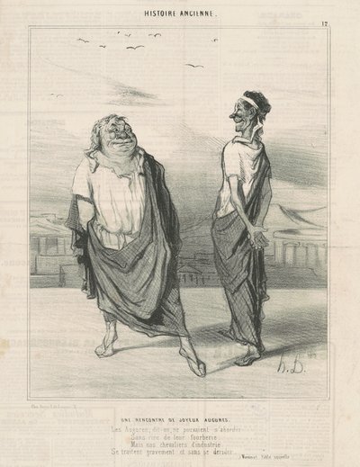 A jouyeauz augurok találkozója alkotó: Honoré Daumier