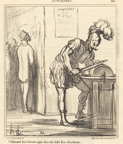 A szabadidő használata... alkotó: Honoré Daumier