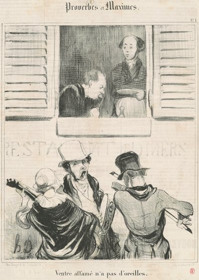 éhes hasnak nincs füle alkotó: Honoré Daumier