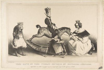 Nagyon gőgös és nagyon erős legitimista kölykök, 1834. február. alkotó: Honoré Daumier