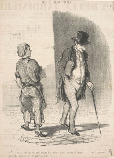 Itt van egy személy, aki aggódnia kell... alkotó: Honoré Daumier