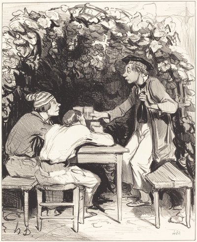 Látod, barátom... a boldogságnak csak két eleme van... alkotó: Honoré Daumier