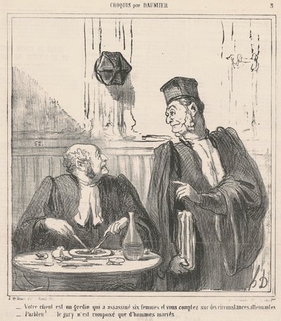 Az ügyfele egy gazember... alkotó: Honoré Daumier