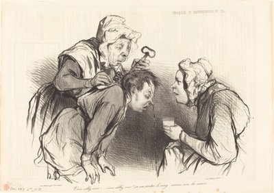 Meglátod!... megállítja a vért... alkotó: Honoré Daumier