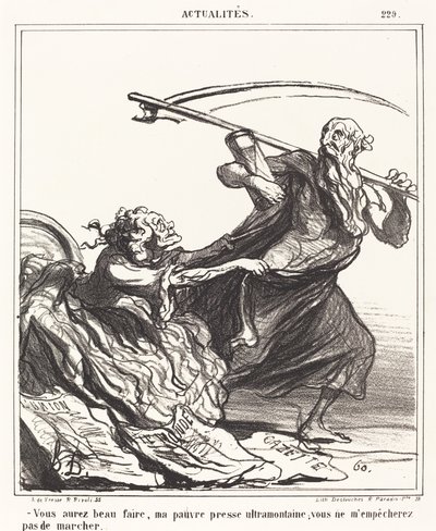 Bármit csinálsz, szegény sajtóm... alkotó: Honoré Daumier