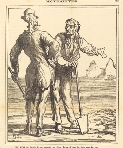 Nem kell emlékeztetned a címeire... alkotó: Honoré Daumier