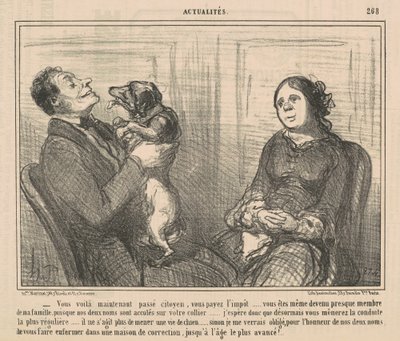 Itt most állampolgári igazolvány alkotó: Honoré Daumier