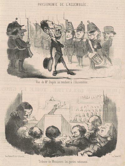 A találkozóra készülő Dupin úr képe alkotó: Honoré Daumier
