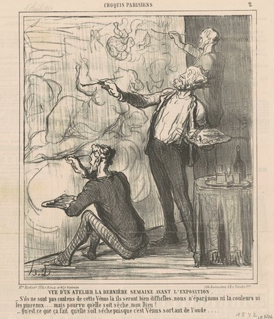 Kilátás egy műhelyről... alkotó: Honoré Daumier