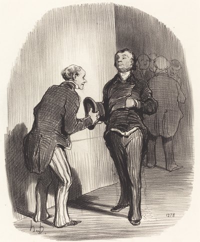 Kilátás a miniszteri előszobára... alkotó: Honoré Daumier