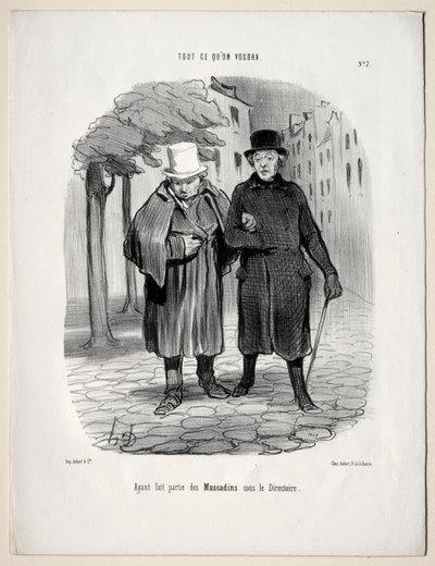 Mit akarsz, 7. tábla: Miután átvette a dandies részét a Directory alatt alkotó: Honoré Daumier