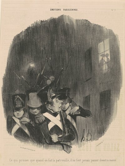 ami azt bizonyítja, hogy amikor... járőrözünk... alkotó: Honoré Daumier