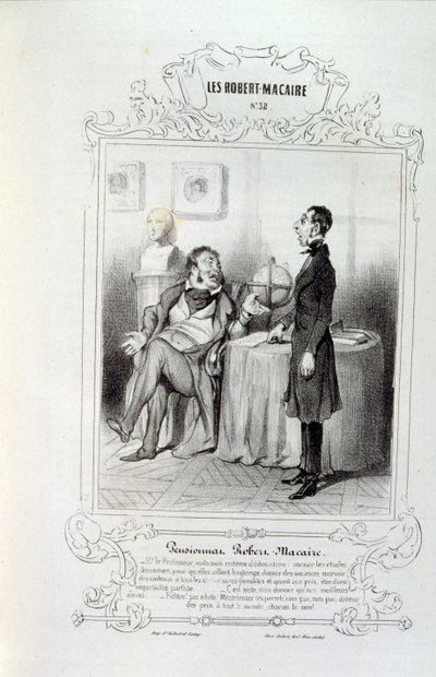 illusztrációk ötletekről és legendákról Philipon Les Cent és Robert Macaire címmel alkotó: Honoré Daumier