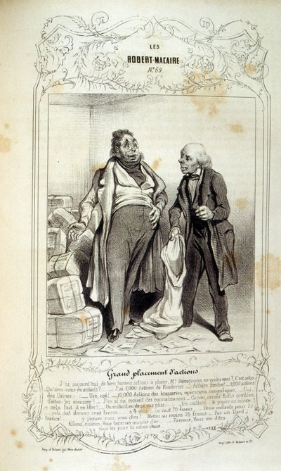illusztrációk ötletekről és legendákról Philipon Les Cent és Robert Macaire címmel alkotó: Honoré Daumier