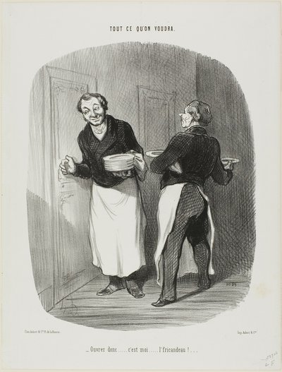 "- Nyisd ki..... én vagyok.... a borjúpörkölt!", 17. tányér a Tout Ce Qu