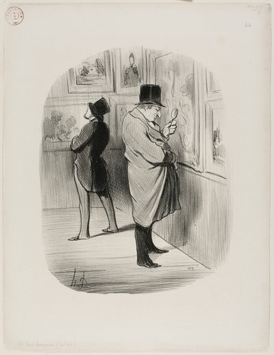 Egy igazi műkedvelő, 66-os tányér a Les Bons Bourgeois-ból alkotó: Honoré Victorin Daumier