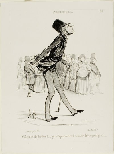 Átkozott csizma! That Will Teach Me to Take Smaller Steps..." 6. tányér a Coquetterie-től alkotó: Honoré Victorin Daumier