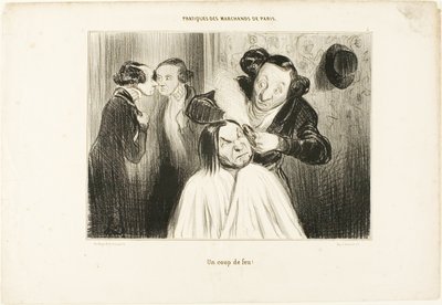 "Tűz!", 35. lemez a Types Parisiens című filmből. alkotó: Honoré Victorin Daumier
