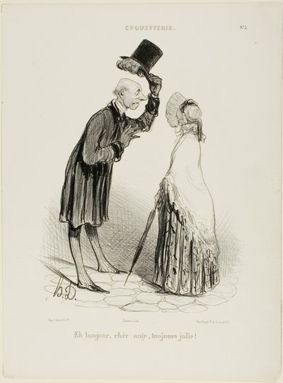 "Hello, Angel, mindig szép...", 3. tányér a Coquetterie-től alkotó: Honoré Victorin Daumier