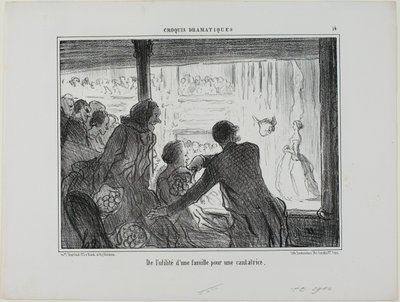 Milyen hasznos egy operaénekesnek, hogy családja van, 14. tábla a Croquis Dramatiques-ból alkotó: Honoré Victorin Daumier