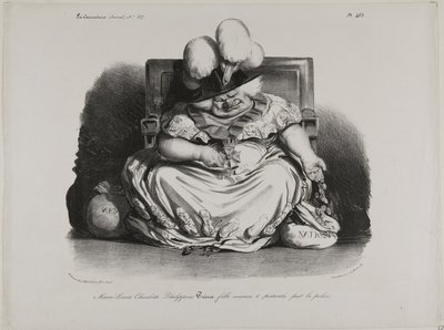 Marie Louise Charlotte Philippine Pairie, prostituált, a rendőrség engedélyével. alkotó: Honoré Victorin Daumier
