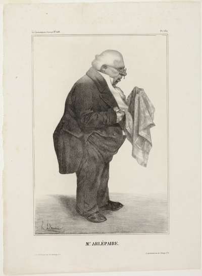 Mr. Arlépaire.., 280. tábla a Célébrités de la Caricature-ból alkotó: Honoré Victorin Daumier