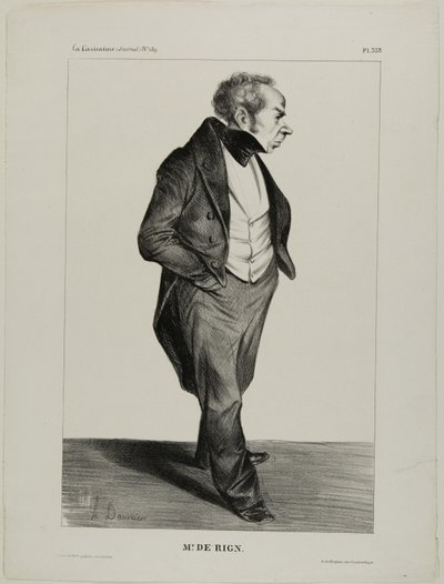 Mr. De Rign, 333-as tányér a Cartooning Celebrities-ről alkotó: Honoré Victorin Daumier