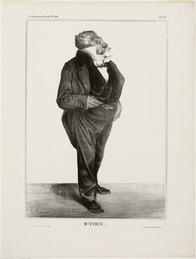 Mr. Étien...., 283-as tábla a Cartooning Celebrities-ból alkotó: Honoré Victorin Daumier