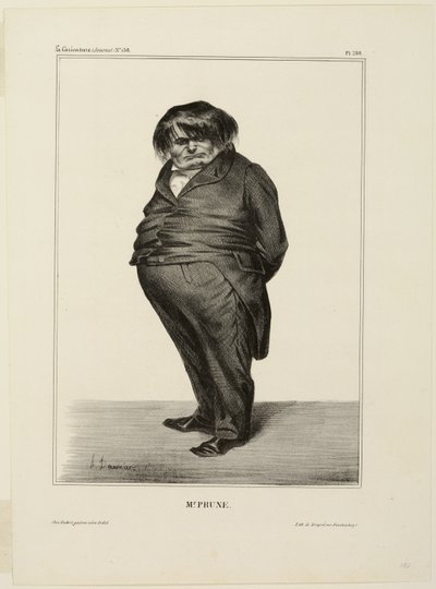Mr. Prune, 288. tányér a Célébrités de la Caricature-ból alkotó: Honoré Victorin Daumier