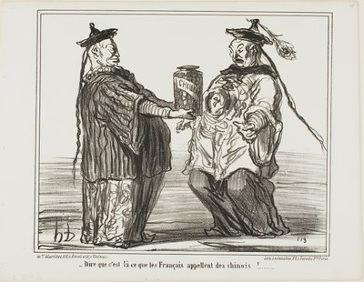 Furcsa... ezt hívják a franciák "Chinois"-nak, az En Chine 21. táblája. alkotó: Honoré Victorin Daumier