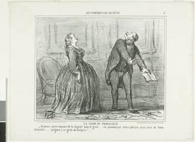 A professzor leckéje, ötödik lemez a Les Comédiens de Société című kötetből alkotó: Honoré Victorin Daumier