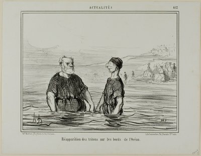 A tengeri tritonok újbóli megjelenése, 412. lemez az Actualitésből alkotó: Honoré Victorin Daumier