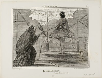 Erósz anyja (nem összetévesztendő Vénusszal), 10. tábla a Croquis Dramatiques-ból. alkotó: Honoré Victorin Daumier