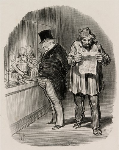 Munkás és polgár, a Les Parisiens En 1848-ból alkotó: Honoré Victorin Daumier
