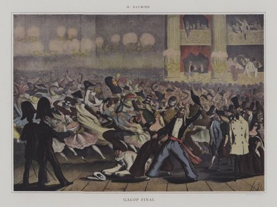 Galop döntő (színes litó) alkotó: Honore (after) Daumier