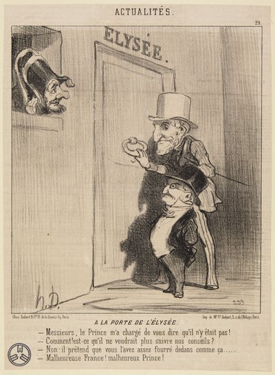 „Az Elysée-kapunál” alkotó: Honoré Daumier