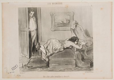 Egy buzgó diák otthonról dolgozik alkotó: Honoré Daumier