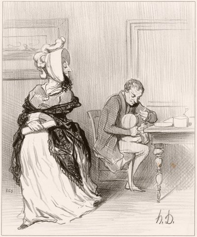 Viszlát, kedvesem, megyek a kiadóimhoz... alkotó: Honoré Daumier