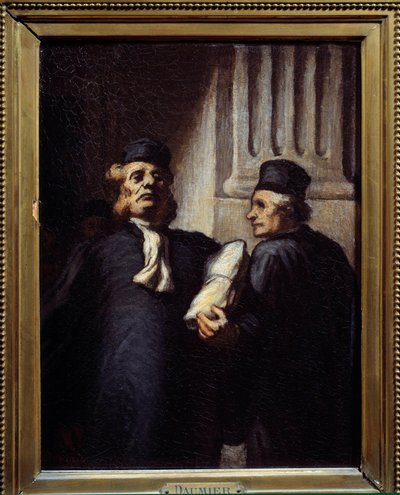 A meghallgatás után mindkét ügyvéd. Honore Daumier festménye (1808-1879) alkotó: Honoré Daumier