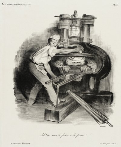 Ah! Szembeszállsz a sajtóval!! alkotó: Honoré Daumier