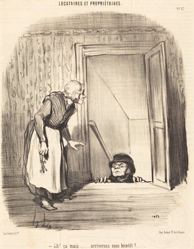 Ah! De... hamarosan megérkezünk? alkotó: Honoré Daumier