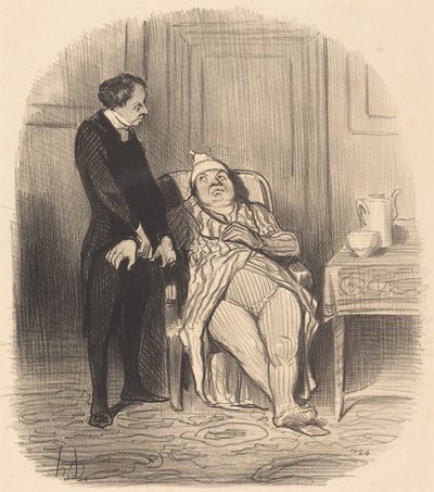 Ah! doktor... azt hiszem... hogy van mellkasom! alkotó: Honoré Daumier