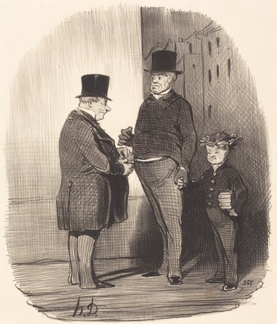 Ah! Ön jártas a latin versekben, fiatalember... alkotó: Honoré Daumier