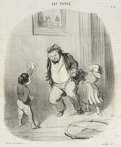 Gyerünk, papa... még... harminckét kört! alkotó: Honoré Daumier
